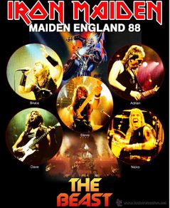 Poster collecting : iron maiden - the beast, maiden england 88, promo poster !! cartel concierto 30x40 !!